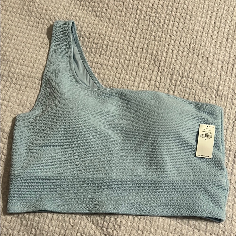 Old Navy Blue Bikini One-Shoulder Swimwear